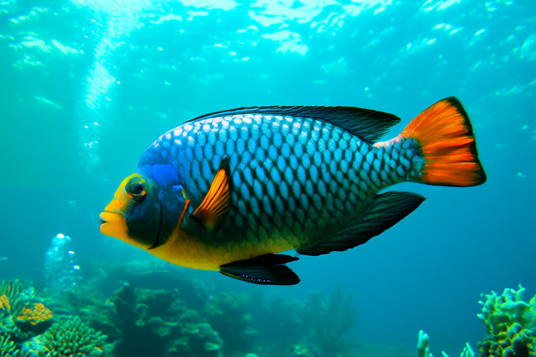 The Colorful Journey: Exploring the Life of a Wild Parrot Fish