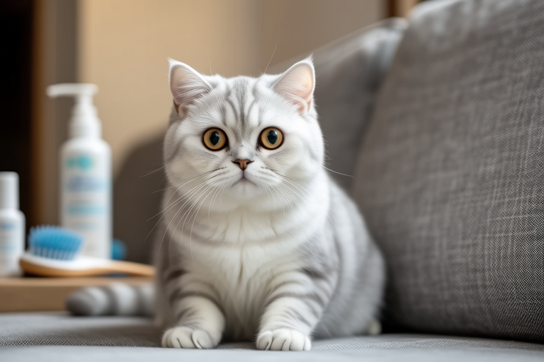 The British Shorthair Silver’s Secret: A Tale of Grace and Grooming Ease